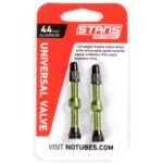 Set Valve Tubeless Stan's No Tubes universale aluminiu 44mm verde