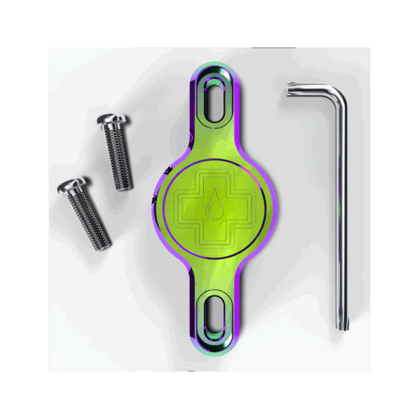 Suport Apple AirTag pentru cadru Muc-Off Secure Tag Holder V2 Iridescent
